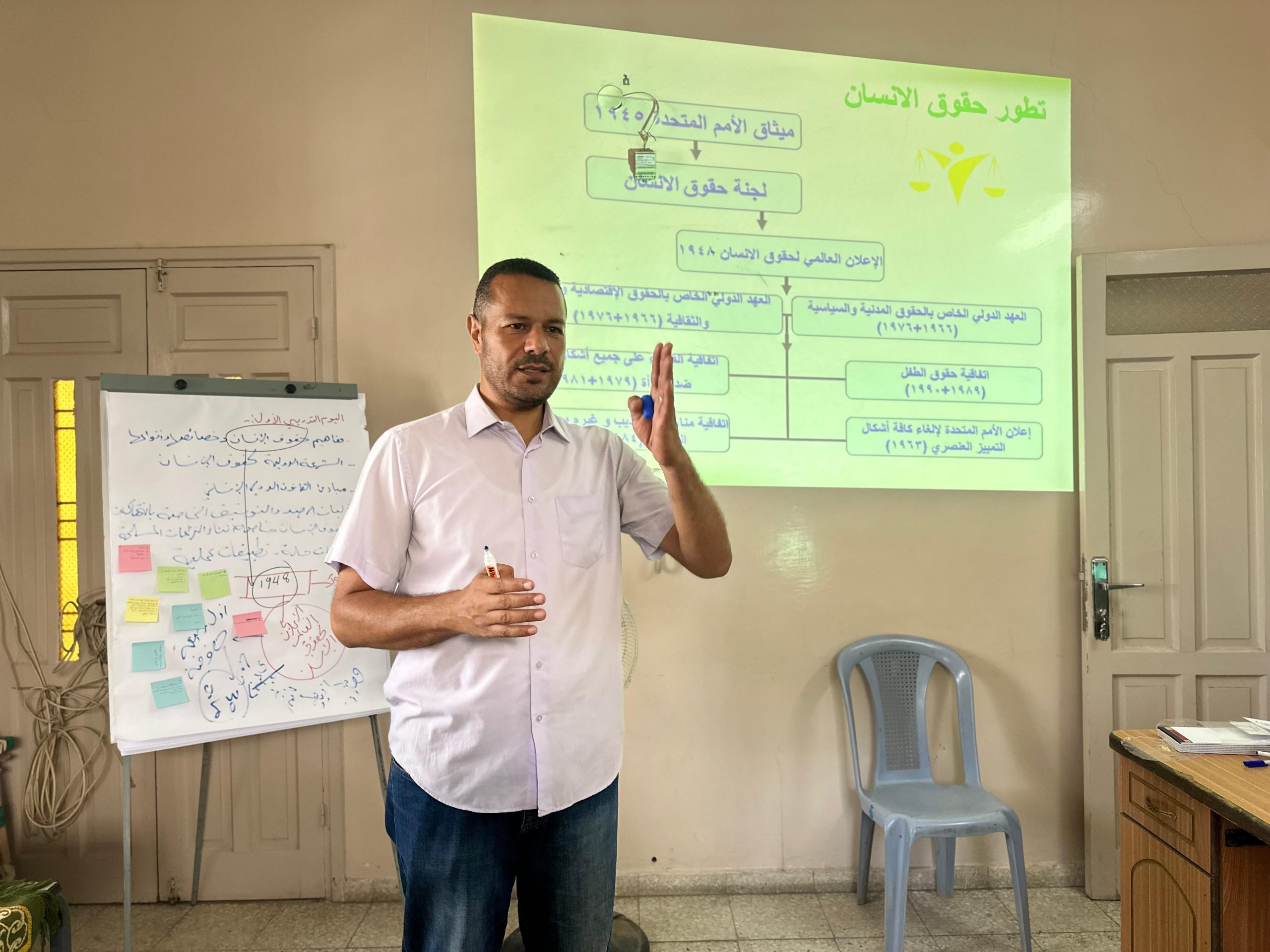 (CDMC) يُطلق تدريب الكتابة الحقوقية الرقمية في دير البلح ضمن أنشطة مشروعه الحقوقي