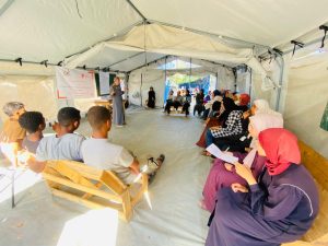 المركز ينفذ ورش دعم نفسي ورقمي تمكّن مئات النازحين من الحماية في الفضاء الرقمي