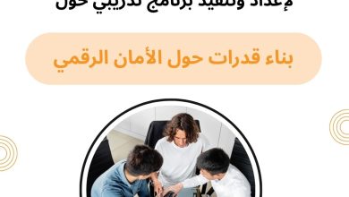 صورة إعلان للشركات والأفراد إعداد وتنفيذ تدريب بناء قدرات حول الأمان الرقمي