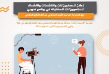 صورة إعلان للصحفيين/ات والناشطات والنشطاء الاعلاميون/ات للمشاركة في برنامج تدريبي “الأصوات الحرة “