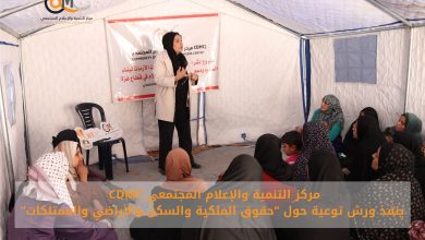 صورة الإعلام المجتمعي يبدأ تنفذ ورش التوعية حول حقوق الملكية والسكن والأراضي والممتلكات